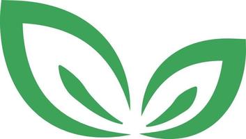 feuilles vertes, icône illustration, vecteur sur fond blanc