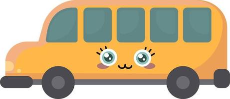autobus scolaire, illustration, vecteur sur fond blanc.