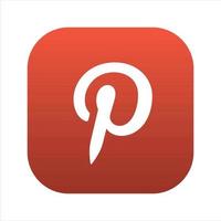 icône pinterest, logo de médias sociaux ios pinterest sur fond blanc, vecteur gratuit