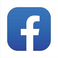 icône facebook, logo de médias sociaux ios facebook sur fond blanc, vecteur gratuit