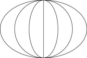 trois ellipses concentriques, illustration vintage. vecteur