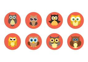 Mignon gratuit Owl Icons Vector
