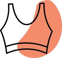 soutien-gorge de fitness, illustration, vecteur, sur fond blanc. vecteur