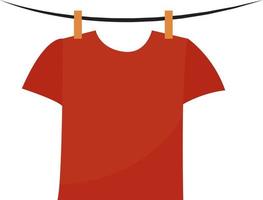 chemise rouge, illustration, vecteur sur fond blanc.