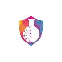 création de logo de laboratoire cérébral. vecteur