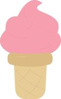 glace rose, illustration, vecteur sur fond blanc.