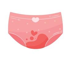 culotte avec menstruations féminines vecteur