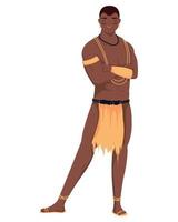 homme aborigène afro vecteur