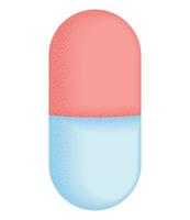 médicament capsule rose vecteur