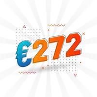 272 symbole de texte vectoriel de devise euro. 272 euros vecteur de stock d'argent de l'union européenne