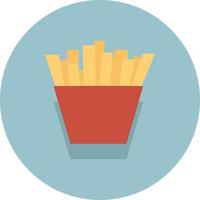 pommes de terre frites, illustration, vecteur sur fond blanc.