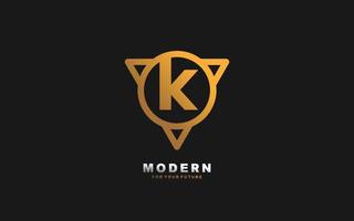 résumé du logo de la lettre k pour la société d'identité. illustration vectorielle de modèle alphabet pour votre marque. vecteur