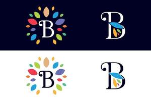 création de logo lettre b art vectoriel