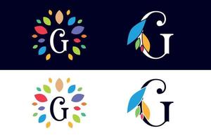 création de logo lettre g art vectoriel