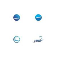 logo de conception d'illustration vectorielle de plage de vague vecteur