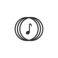 vecteur de logo audio musique