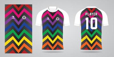 modèle de conception de sport maillot de football coloré vecteur