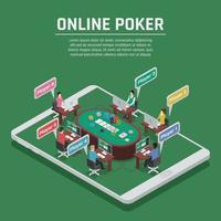 casino de poker en ligne isométrique vecteur