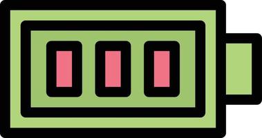 illustration de conception d'icône de vecteur de batterie pleine