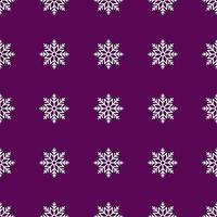 motif harmonieux de flocons de neige blancs sur fond violet foncé pour sites Web, tissus, vêtements, fonds d'écran. concept hiver, noël et nouvel an vecteur