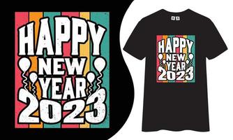 bonne année 2023 conception de t-shirt. vecteur