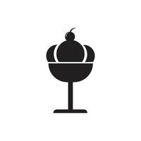 crème glacée logo modèle vecteur icône illustration design