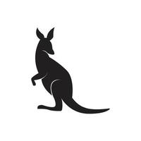 modèle de logo kangourou conception d'illustration vectorielle vecteur