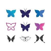 conception d'icône papillon beauté vecteur