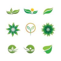 modèle de concept de logo de graines de plantes vector.logo de graines de plus en plus. vecteur