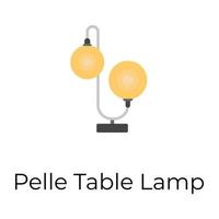 lampe de table tendance vecteur