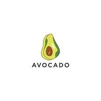 vecteur d'icône de conception de logo de fruits d'avocat