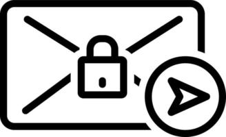 icône de ligne pour référence sécurisée vecteur