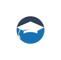 signe vectoriel de graduation cap. création de logo vectoriel institutionnel et éducatif.