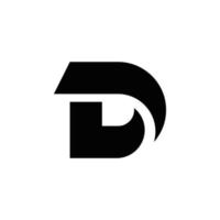 conception abstraite du logo monogramme initial d, icône pour les entreprises, modèle, simple, élégant vecteur