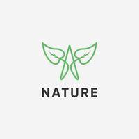 lettre une création de logo nature vecteur