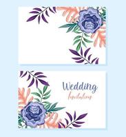 ornement de mariage carte de voeux décorative florale ou invitation vecteur