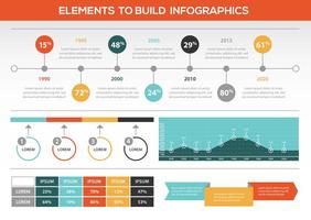 Retro Colored Vector Infographic Elements