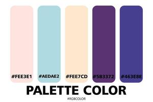 une collection de palettes de couleurs précises avec des codes, parfaites pour être utilisées par les illustrateurs vecteur