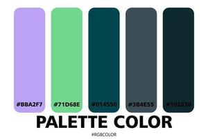 une collection de palettes de couleurs précises avec des codes, parfaites pour être utilisées par les illustrateurs vecteur