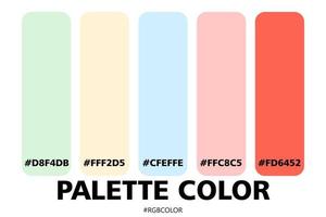 une collection de palettes de couleurs précises avec des codes, parfaites pour être utilisées par les illustrateurs vecteur