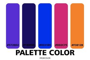 une collection de palettes de couleurs précises avec des codes, parfaites pour être utilisées par les illustrateurs vecteur