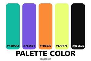 une collection de palettes de couleurs précises avec des codes, parfaites pour être utilisées par les illustrateurs vecteur