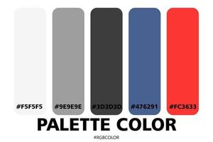 une collection de palettes de couleurs précises avec des codes, parfaites pour être utilisées par les illustrateurs vecteur