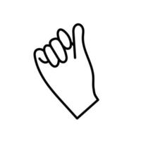 main humaine vecteur personne icône illustration isolé blanc. groupe de bras de concept de signature de silhouette de main humaine de pouce. dessin mâle dessin animé partie du corps icône anatomie gestes soins de santé art