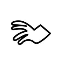 main humaine vecteur personne icône illustration isolé blanc. groupe de bras de concept de signature de silhouette de main humaine de pouce. dessin mâle dessin animé partie du corps icône anatomie gestes soins de santé art