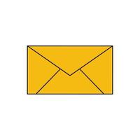 enveloppe courrier papier communication isolé lettre blanche message. vecteur d'illustration de bureau de poste d'icône de courrier d'enveloppe d'entreprise. élément de signe postal de courrier électronique de correspondance. icône d'informations de courrier électronique