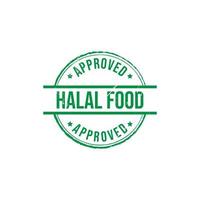 grunge certifié halal rond image vectorielle de timbre en caoutchouc vintage vecteur