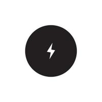 logo d'icône électrique d'éclairage de puissance vecteur