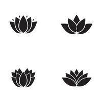 icône de modèle de logo de beauté vecteur fleurs de lotus design