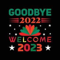 conception de t-shirt bonne année 2023 vecteur